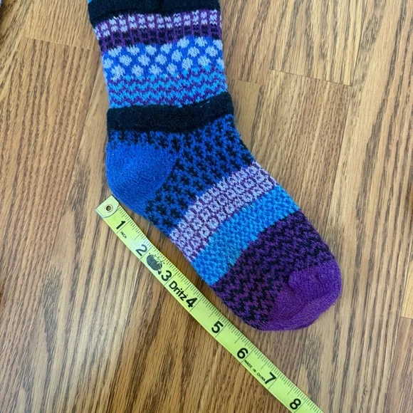 Lot of 2 Blue/ Purple, Green/Blue Solemate Womens Socks Set - Picture 5 of 9